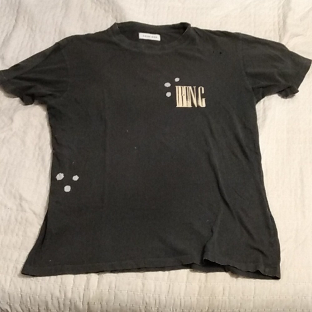 Anine Bing Black Short Sleeve Tee